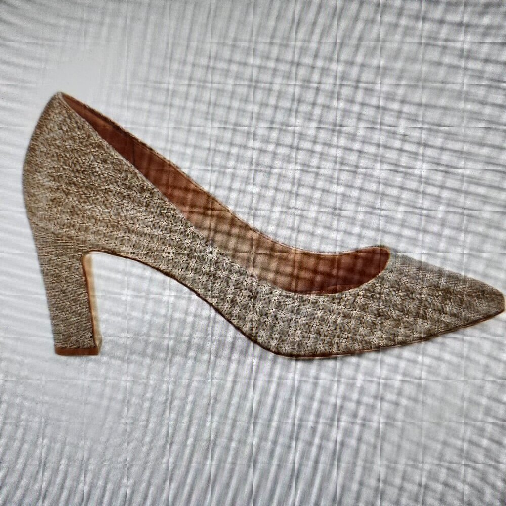 Cole Haan " Mylah" Gold Glitter heels. NIB. Size 5.5